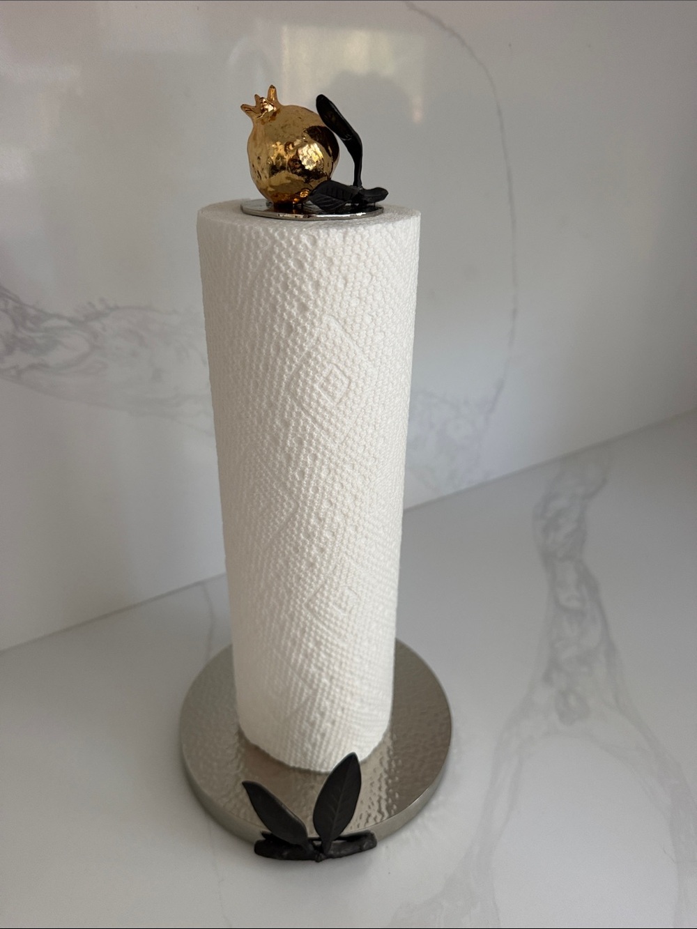 Michael Aram Gold and Black Pomegranate Paper Towel Holder